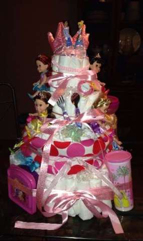 Disney Princess Diaper Cake
