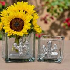 Jeweled Candle Holder/Flower Vase