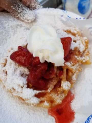 Funnel Cake With Toppings