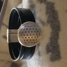 Leather Bracelet With Silver Slide