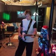 Ron Working Away in His Basement