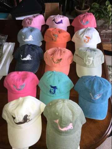 Various Mermaid Hats of Different Colors and Materials