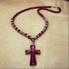 Jasper 6mm With Beautiful Jasper Cross