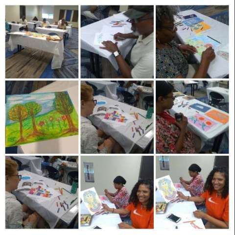 Oil Pastel Drawings Class at Ellenwood Library
