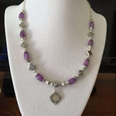 Purple Stone and Tibetan Silver