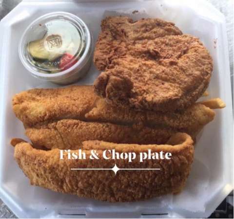 Fish and Pork Chop Plate