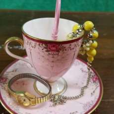 Tea Cup Jewelry Holder