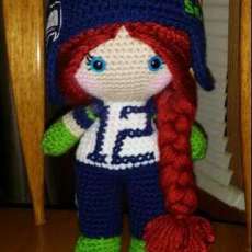 Seahawk Fan Doll