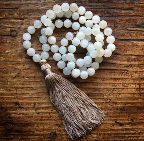 Moonstone and Tassel Necklace