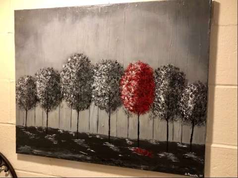 Large Textured Acrylic Painting