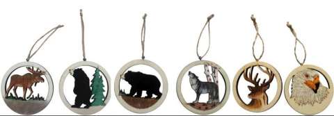 Wild Animal Cut Out Ornaments