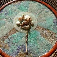 Mosaic Glass Art Combined Wall Hanging Or Bamboo Table- Under the Sea