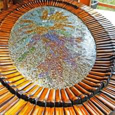 Mosaic Art Glass Third Eye Crown Chakra Expansion Wall Hanging