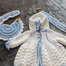 3 Piece Hand Crochet Newborn Set