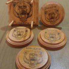 Bear Mascot Coasters