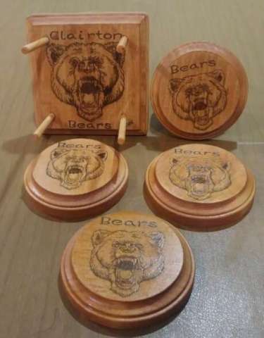 Bear Mascot Coasters