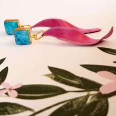 Polymer Clay and Gem Earrings