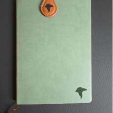 Laser Engraved Leather Notebook and Bookmark