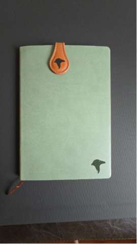 Laser Engraved Leather Notebook and Bookmark