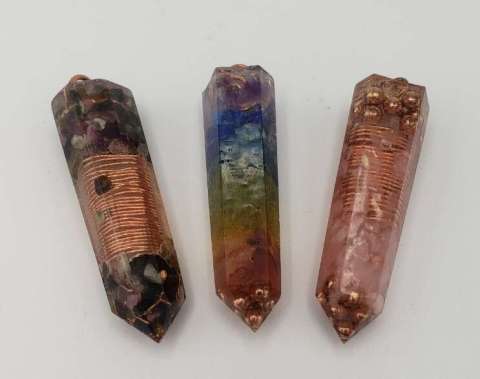 7 Chakra, Quartz & Multi-Colored Tourmaline Points