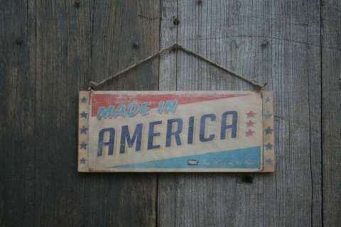 Made in America Wood Wall Plaque