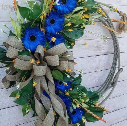 Custom Memorial Lariat Wreath