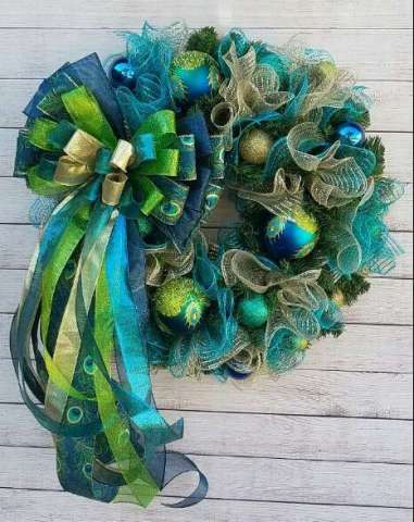 Large Peacock Wreath