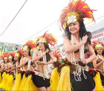 Tahitian Dancers at the Fire Cracker Festival