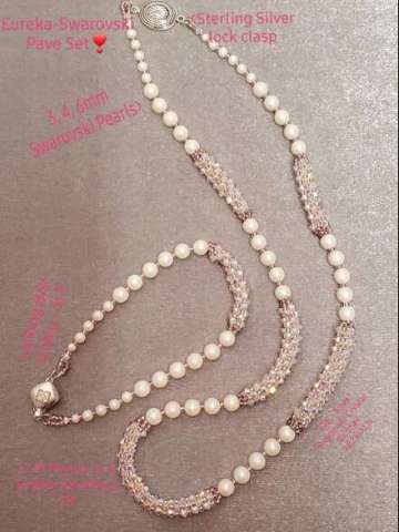 Swarovski Pave Crystal's & Pearls
