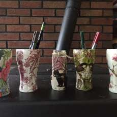 Decoupaged Jars