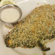 Crusted Catfish Florentine