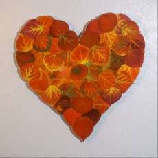 I Love Autumn-Red Aspen Leaves 1