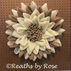 Cream-Tan With Ruffled Center