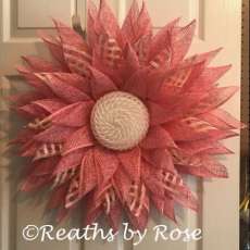 Pink Windowpane White Center