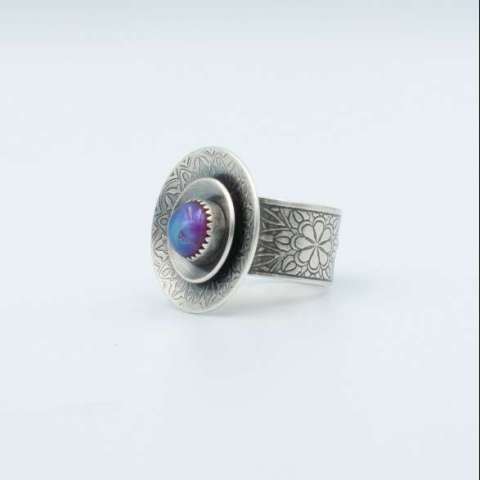 Silvered Glass Ring