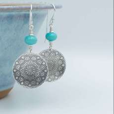 Mandala Turquoise Earrings