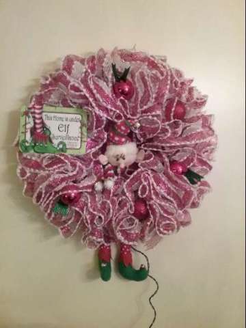 Elf Wreath, Lighted