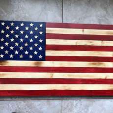 Wood American Flag