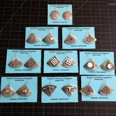 Silver Dust Granulated Sterling Silver Earrings