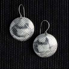 Textured Sterling Silver Earrings