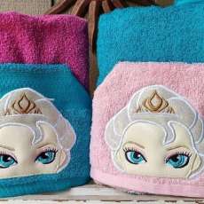 Elsa Inspired Hooded Towels