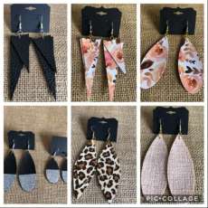 Faux Leather Earrings