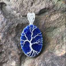 Lapis Lazuli Tree of Life in Sterling Silver