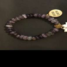 Amethyst Flower Bracelet