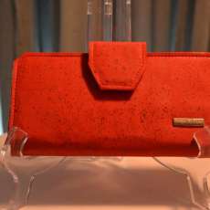 Red Cork Tall Wallet