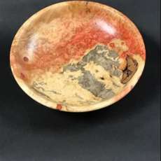 Spalted Flame Box Elder Burl Plate