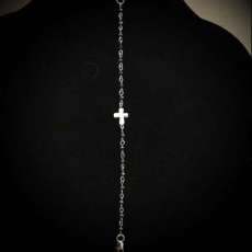 Blue Beaded on Silver Plated Chain Bracelet