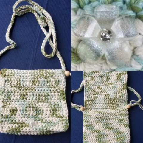 Handmade Crochet Cross Body Bag