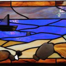 Stained Glass Beach Scape