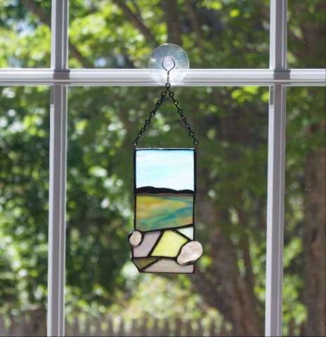 Stained Glass MINI Mountain Scape